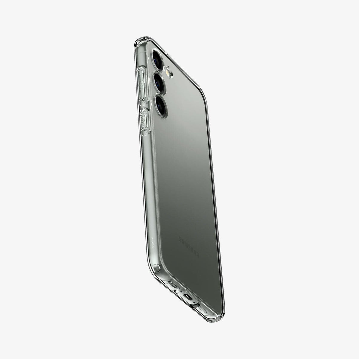 ACS05708 - Galaxy S23 Case Liquid Crystal in crystal clear showing the side and partial back