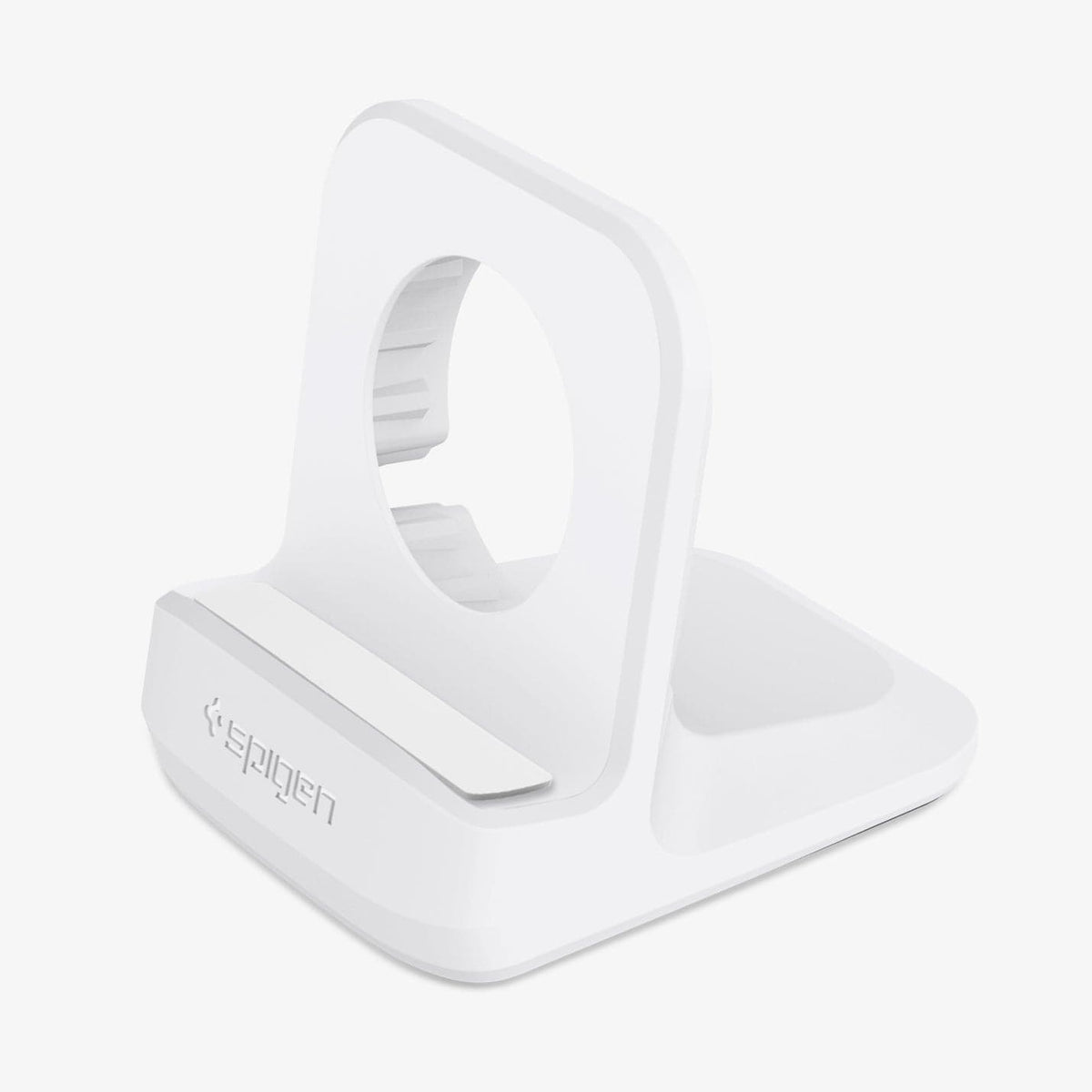 000CD21181 - Apple Watch Night Stand S350 in white showing the front, top and side