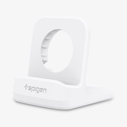 000CD21181 - Apple Watch Night Stand S350 in white showing the front and side