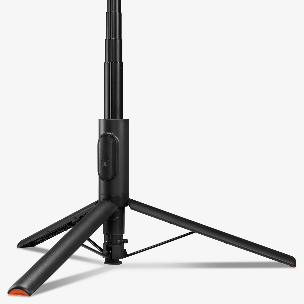 AMP09336 - Tripod Selfie Stick S541W in Black showing the partial bottom focusing on its 3 legs that serve as a stand