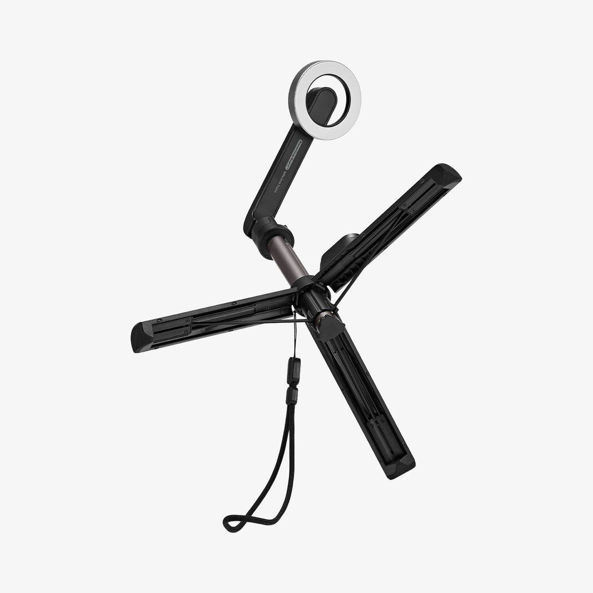 AMP07656 - Tripod Selfie Stick (Magfit) | S571W showing the front, sides and tripod stand open