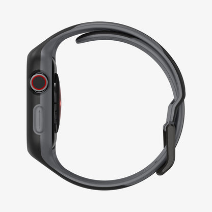 AMP02007 - Apple Watch Series (44mm) Case Liquid Air Pro in black showing the side