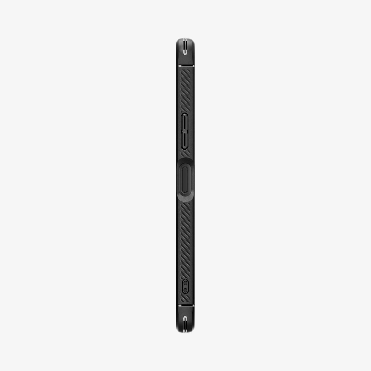 ACS08298 - Sony Xperia 10 VI Case Rugged Armor in Matte Black showing the side with side buttons