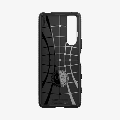 ACS03128 - Sony Xperia 5 III Case Rugged Armor in matte black showing the inside of case