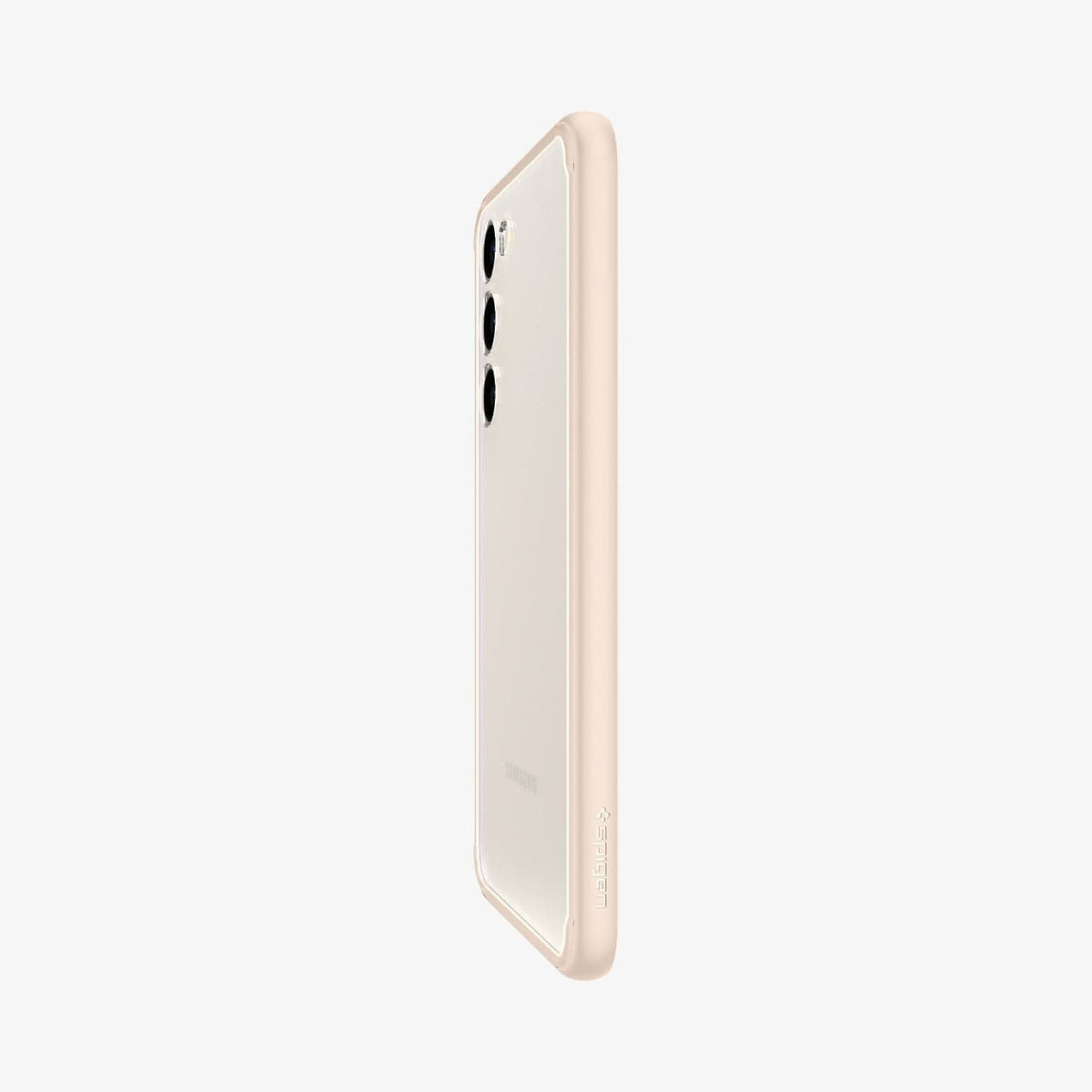 ACS06086 - Galaxy S23 Case Ultra Hybrid in sand beige showing the side and partial back