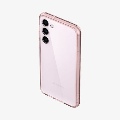 ACS06087 - Galaxy S23 Case Ultra Hybrid in rose crystal showing the back, top and partial side