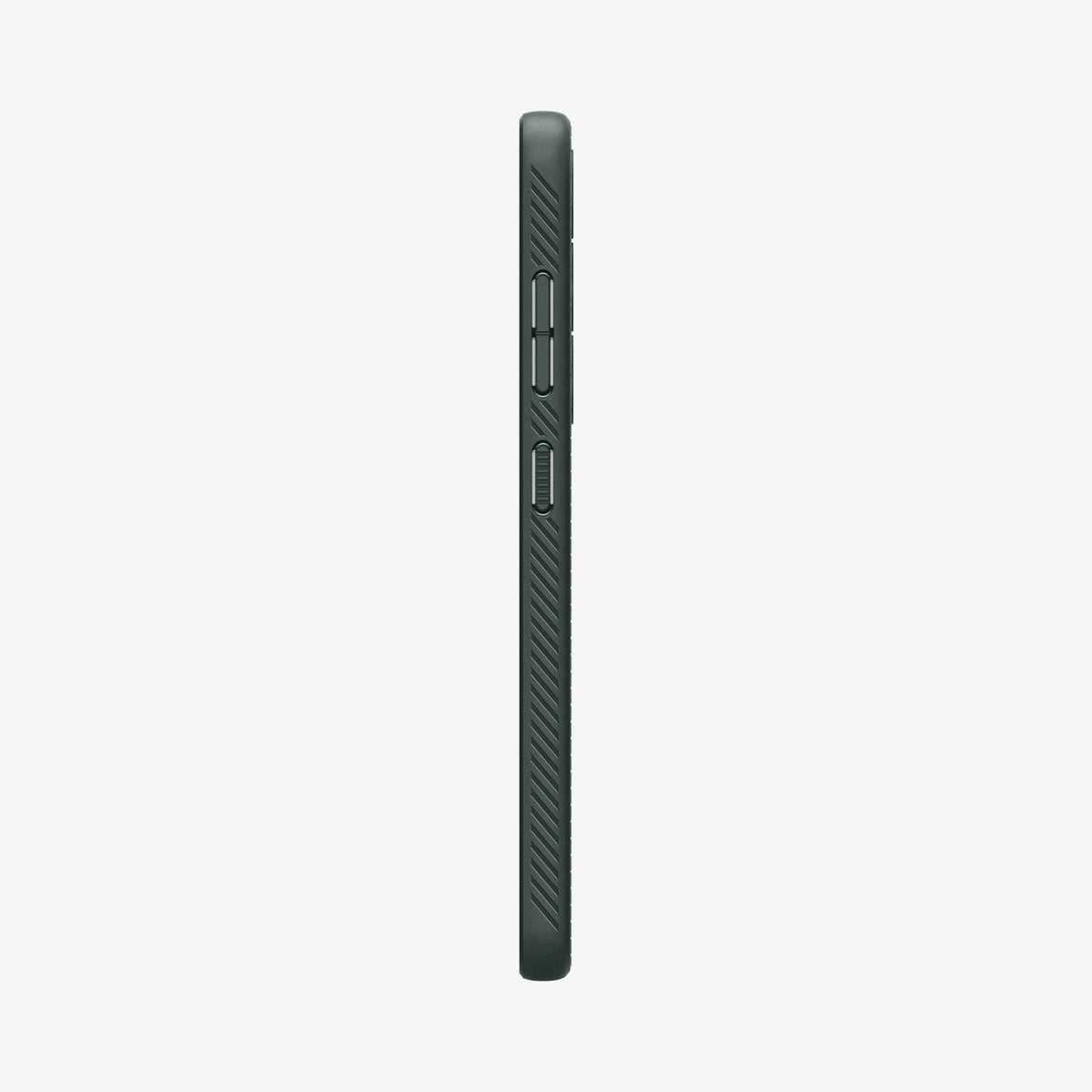 ACS07348 - Galaxy S24 Case Liquid Air in Abyss Green showing the side with side buttons