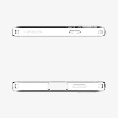 ACS07343 - Galaxy S24 Case Liquid Crystal in Crystal Clear showing the top and bottom