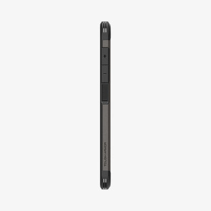 ACS07356 - Galaxy S24 Case Tough Armor in Gunmetal showing the side with side buttons