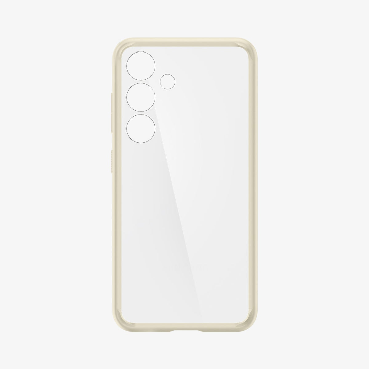 ACS07416 - Galaxy S24 Case Ultra Hybrid in Mute Beige showing the inner of a transparent case with a lighter frame