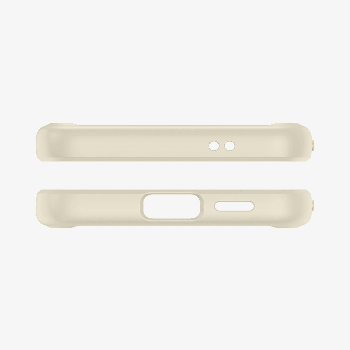 ACS07416 - Galaxy S24 Case Ultra Hybrid in Mute Beige showing the top and bottom