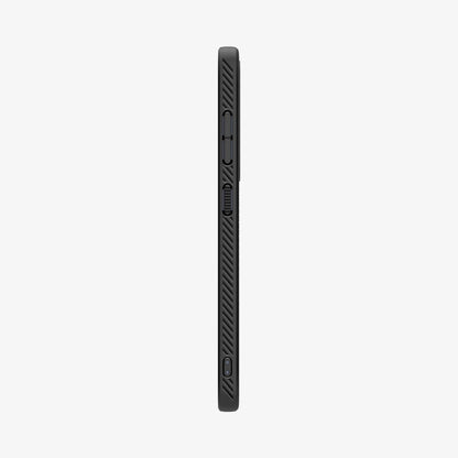 ACS09000 - Galaxy S25 Case Liquid Air in Matte Black showing the side