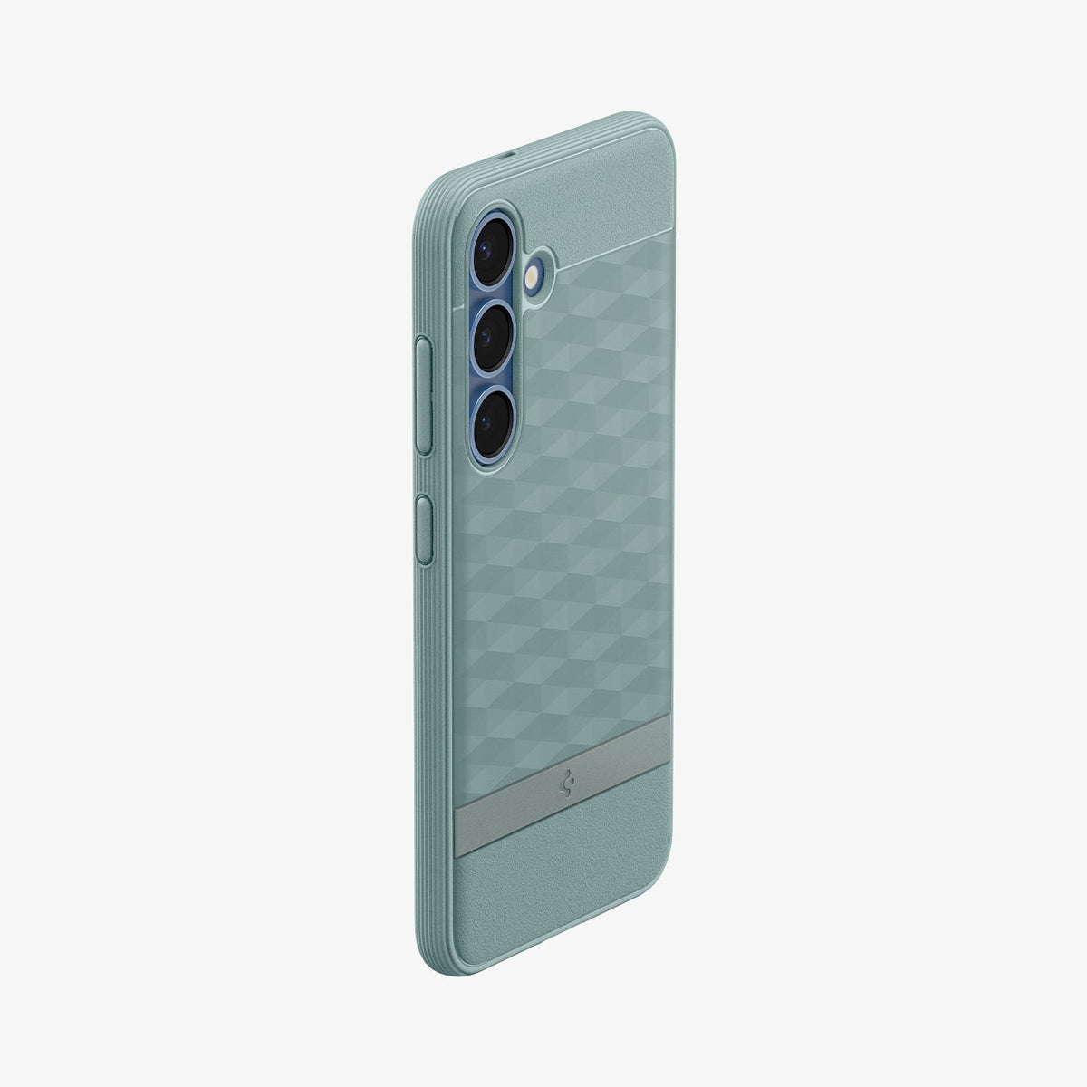 ACS09063 - Galaxy S25 Case Parallax (MagFit) in Sage Green showing the back and partial side