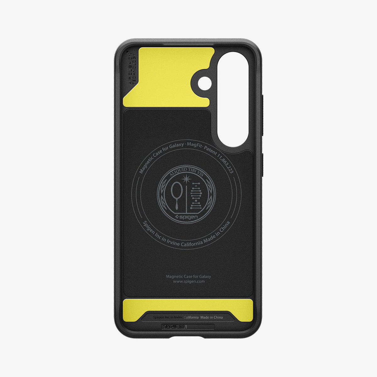ACS08998 - Galaxy S25 Case Rugged Armor (MagFit) in Matte Black showing the inner