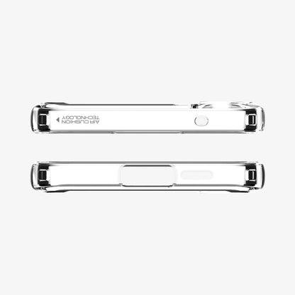 ACS07528 - Galaxy A55 5G Case Ultra Hybrid in Crystal Clear showing the top and bottom