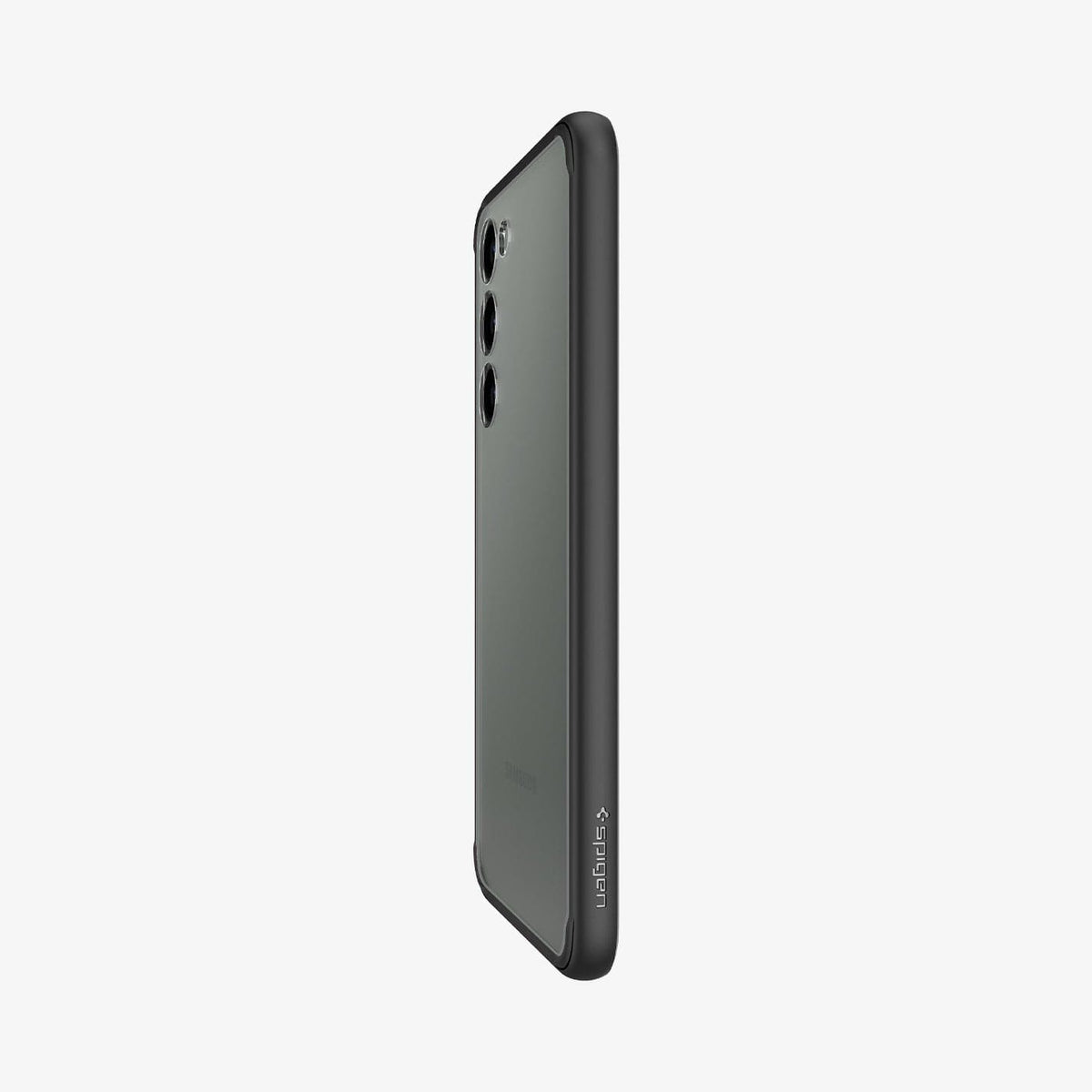 ACS05669 - Galaxy S23 Plus Case Ultra Hybrid in black showing the side and partial back