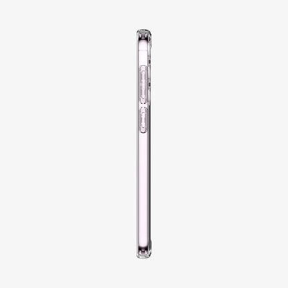ACS05668 - Galaxy S23 Plus Case Ultra Hybrid in crystal clear showing the side with volume controls