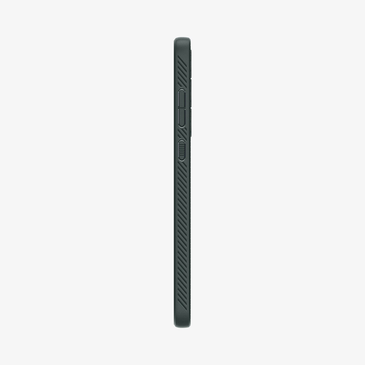ACS07520 - Galaxy A35 5G Case Liquid Air in Abyss Green showing the side with side buttons