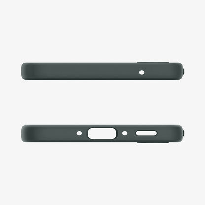 ACS07520 - Galaxy A35 5G Case Liquid Air in Abyss Green showing the top and bottom