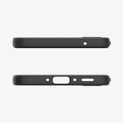 ACS07519 - Galaxy A35 5G Case Liquid Air in Matte Black showing the top and bottom