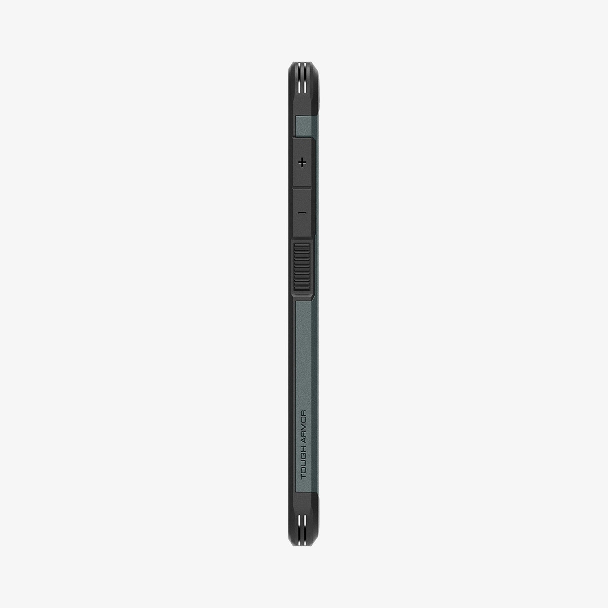 ACS07334 - Galaxy S24 Plus Case Tough Armor in Abyss Green showing the side with side buttons