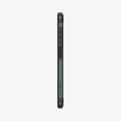 ACS07334 - Galaxy S24 Plus Case Tough Armor in Abyss Green showing the side with side buttons