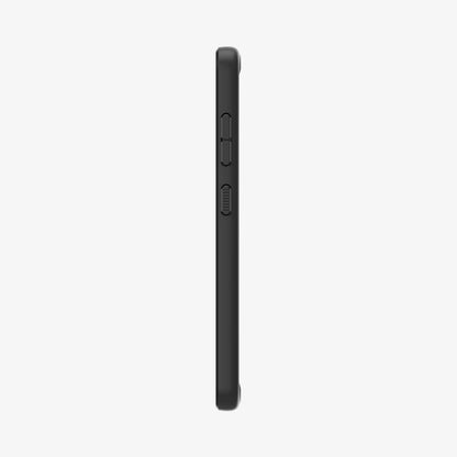ACS07330 - Galaxy S24 Plus Case Ultra Hybrid in Matte Black showing the side with side buttons