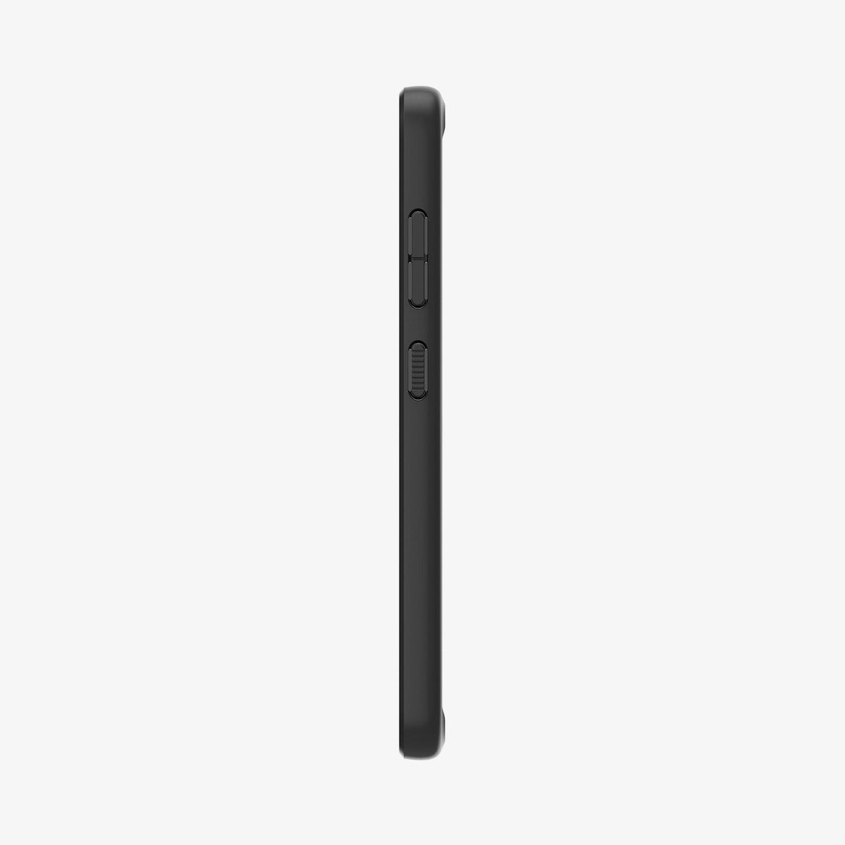 ACS07331 - Galaxy S24 Plus Case Ultra Hybrid in Frost Black showing the side with side buttons