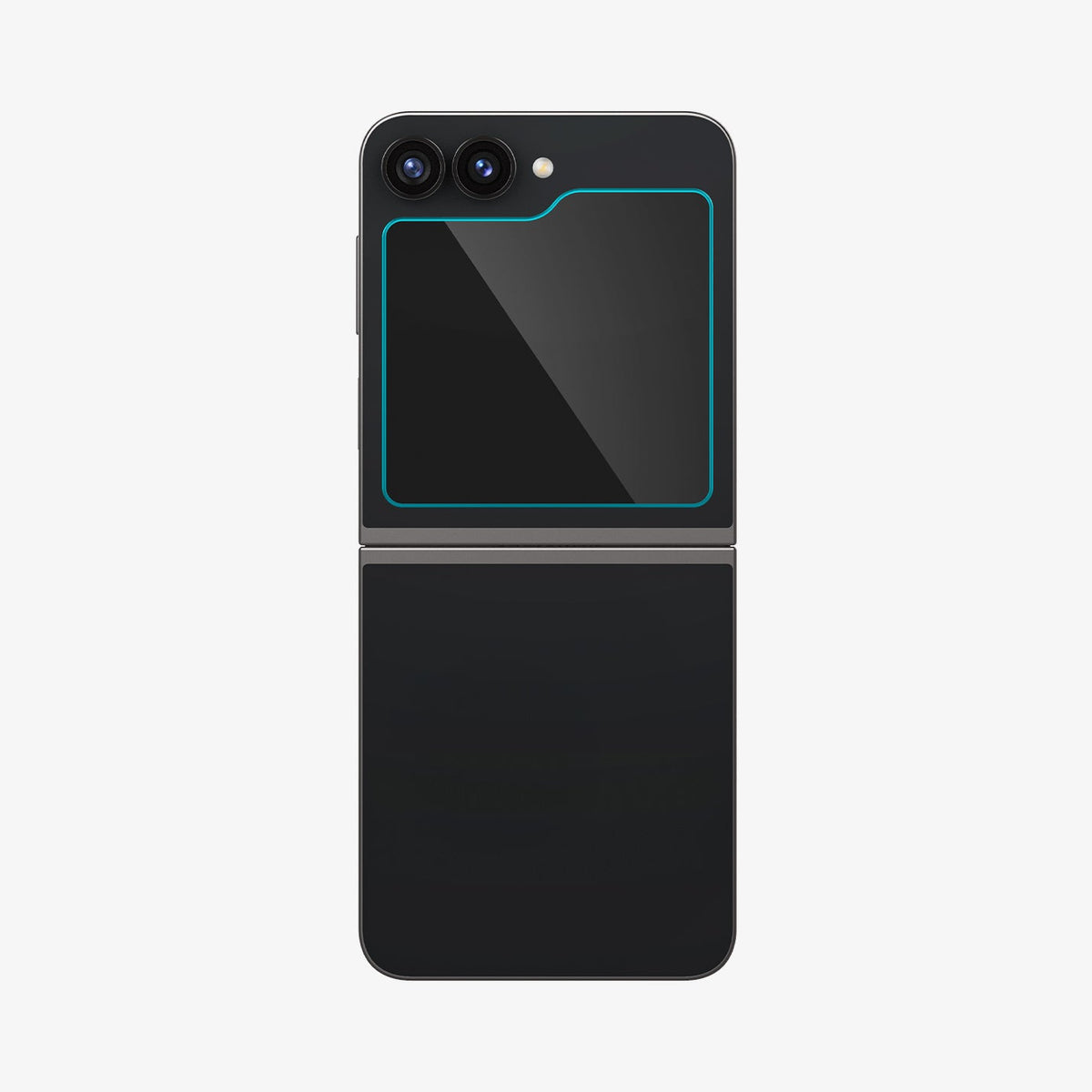 AGL07972 - Galaxy Z Flip 7 FE GLAS.tR EZ Fit showing the back with the installed screen protector