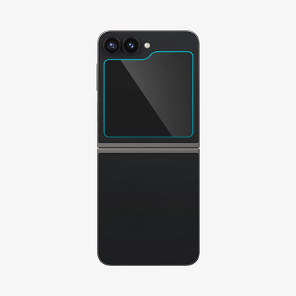 AGL07972 - Galaxy Z Flip 7 FE GLAS.tR EZ Fit showing the back with the installed screen protector