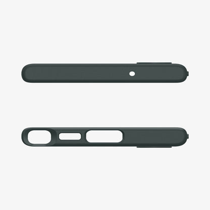 ACS05615 - Galaxy S23 Ultra Case Liquid Air in abyss green showing the top and bottom with precise cutouts