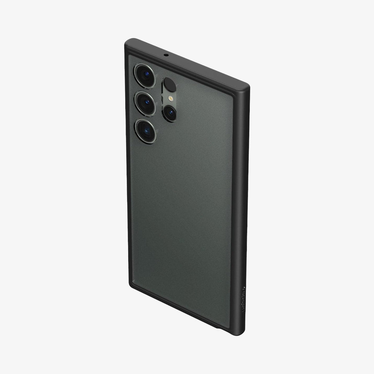 ACS05619 - Galaxy S23 Ultra Case Ultra Hybrid in frost black showing the back, top and partial side