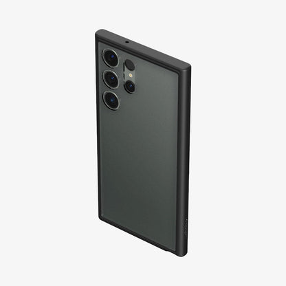 ACS05619 - Galaxy S23 Ultra Case Ultra Hybrid in frost black showing the back, top and partial side