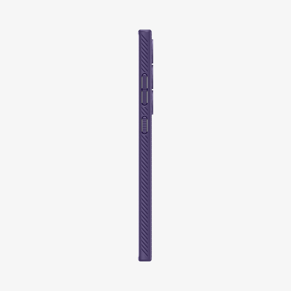 ACS07449 - Galaxy S24 Ultra Case Liquid Air in Deep Purple showing the side with side buttons