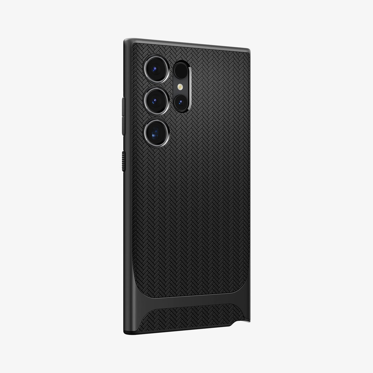 ACS07304 - Galaxy S24 Ultra Case Neo Hybrid in Black showing the back with partial side