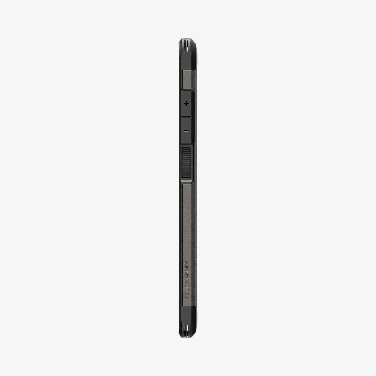 ACS07301 - Galaxy S24 Ultra Case Tough Armor in Gunmetal showing the side with side buttons
