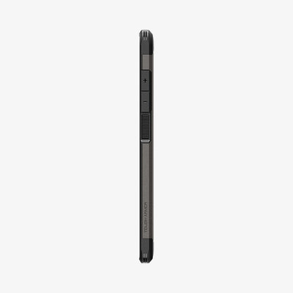 ACS07301 - Galaxy S24 Ultra Case Tough Armor in Gunmetal showing the side with side buttons