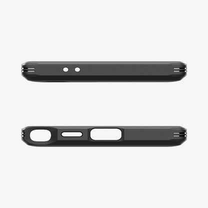 ACS07301 - Galaxy S24 Ultra Case Tough Armor in Gunmetal showing the top and bottom