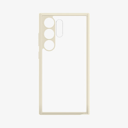 ACS07415 - Galaxy S24 Ultra Case Ultra Hybrid in Mute Beige showing the inner of a transparent back case with a lighter frame