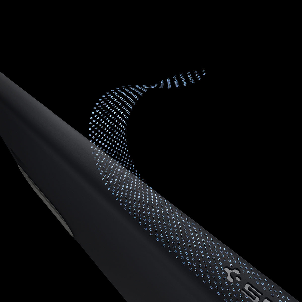 ACS09057 - Galaxy S25 Ultra Case Nano Pop (MagFit) in Black Sesame showing the side and the grip pattern