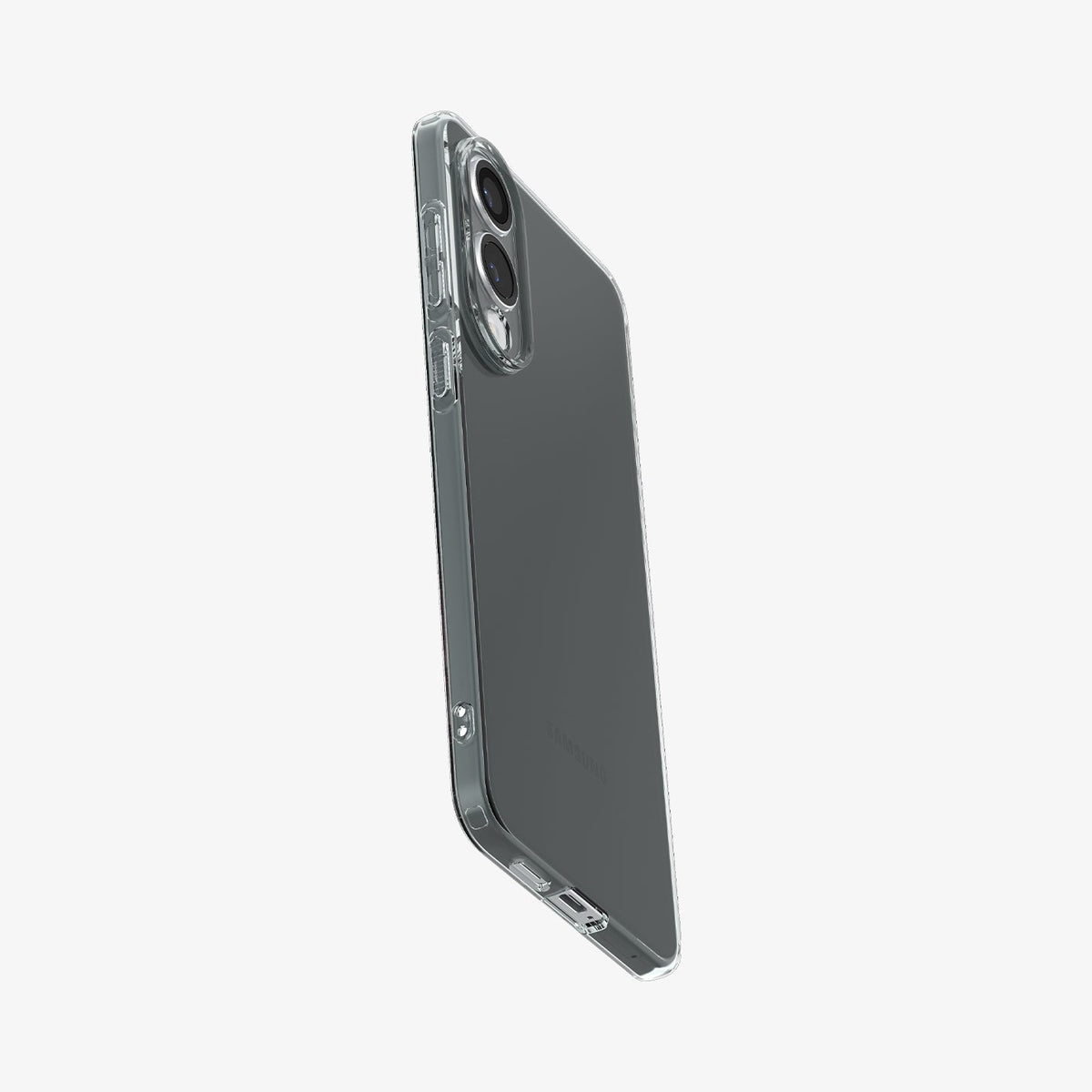 ACS09426 - Galaxy S25 Edge Case Liquid Crystal in Space Crystal showing the partial back, side and bottom