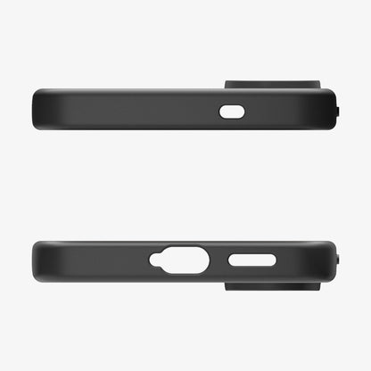 ACS11396 - Galaxy S26 Case Thin Fit (Mag Fit) Black showing the top and bottom