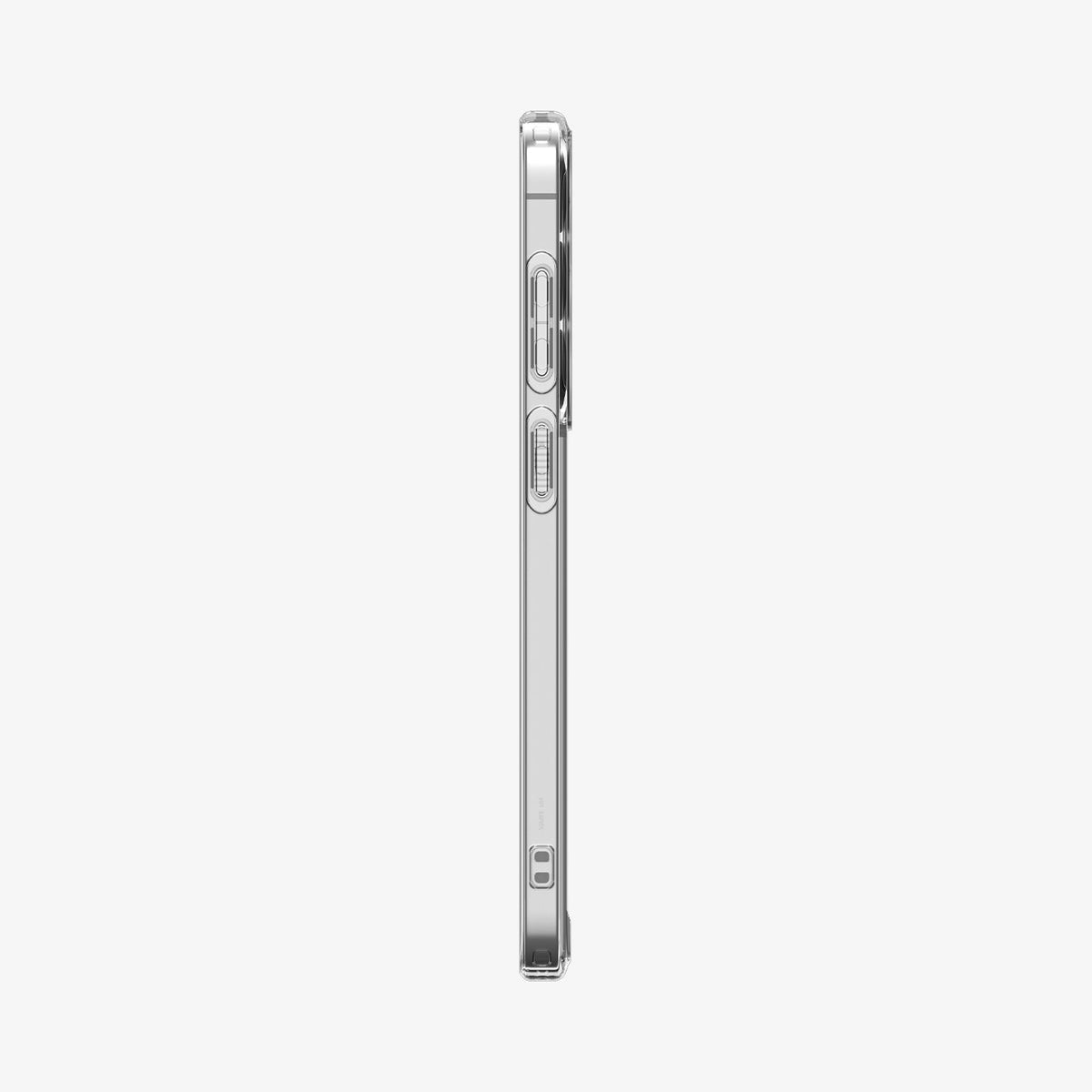 ACS11638 - Galaxy S26 FE Ultra Hybrid showing side profile of Galaxy S26 FE with a slim clear case and tactile button covers