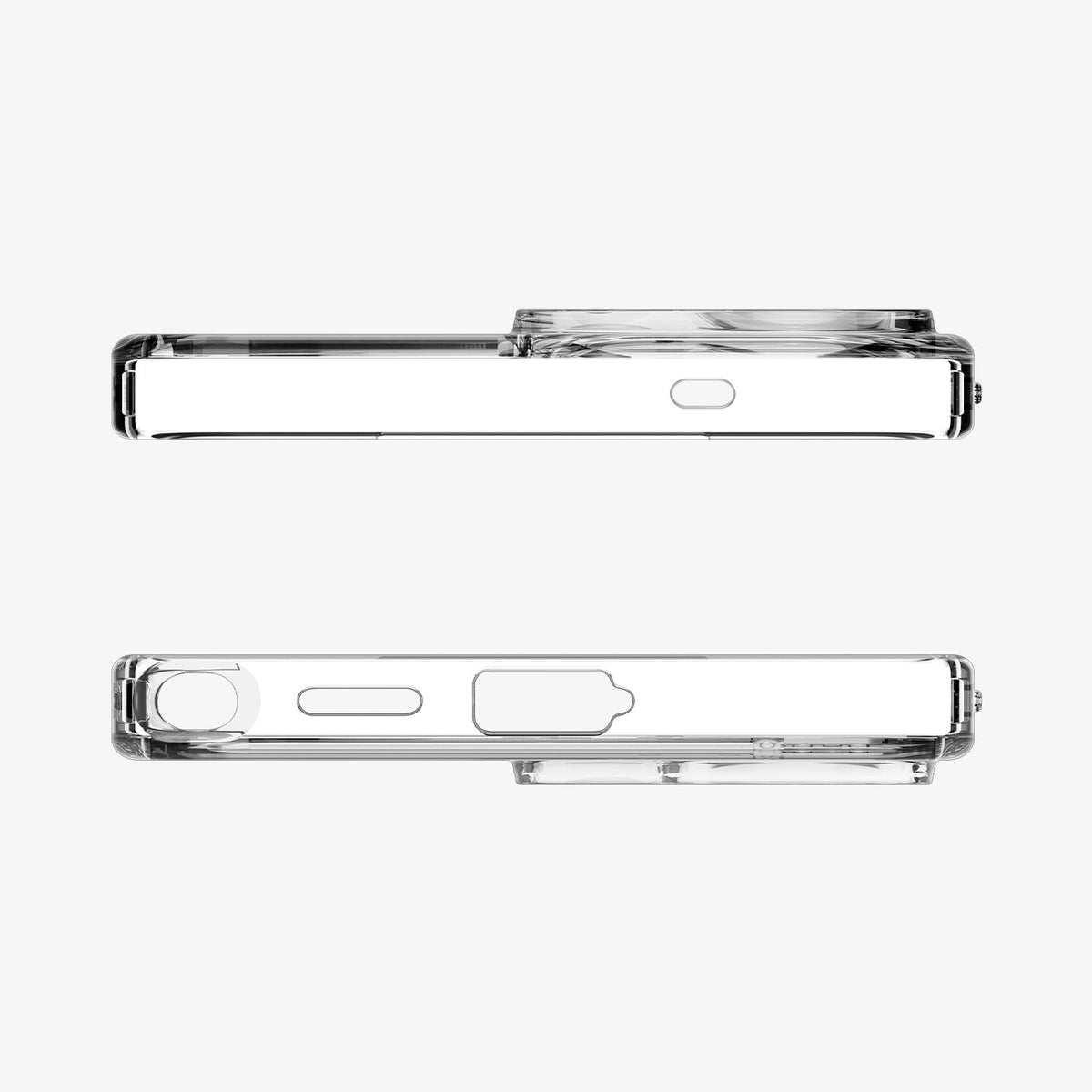 ACS11032 - Galaxy S26 Ultra Case - Ultra Hybrid S (Mag Fit) Clear White showing the top and bottom