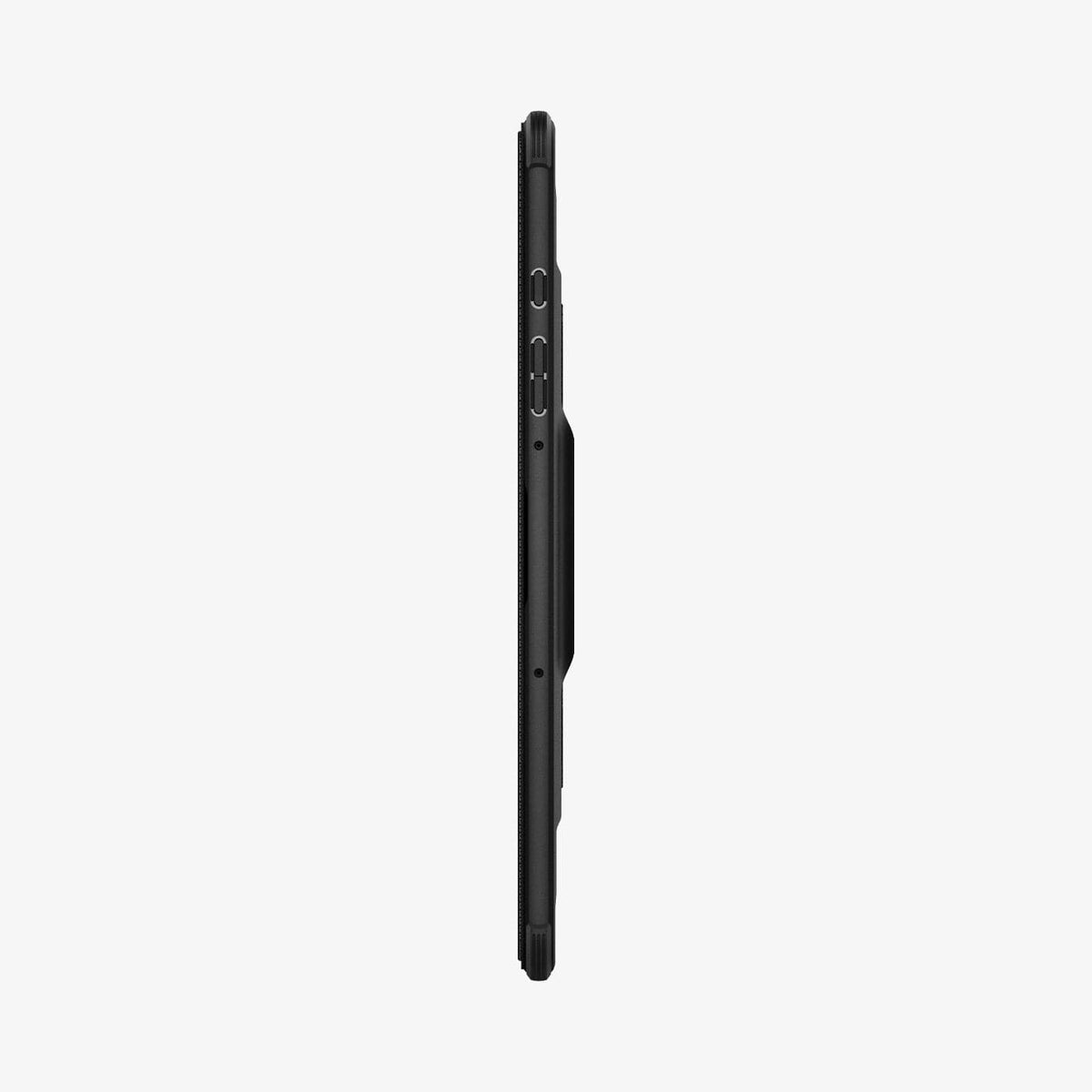 ACS06540 - Galaxy Tab S9 Case Rugged Armor Pro in black showing the side with volume controls