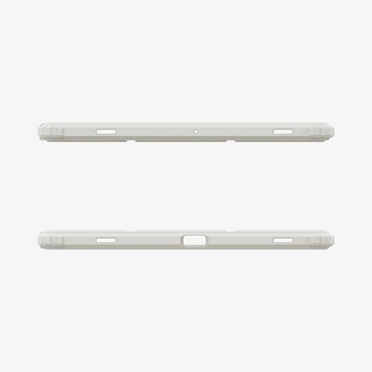 ACS06838 - Galaxy Tab S9 Case Ultra Hybrid Pro in gray showing the top and bottom with precise cutouts