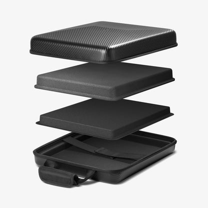 AFA09372 - Starlink Mini Carrying Case in black showing the multiple layers of case