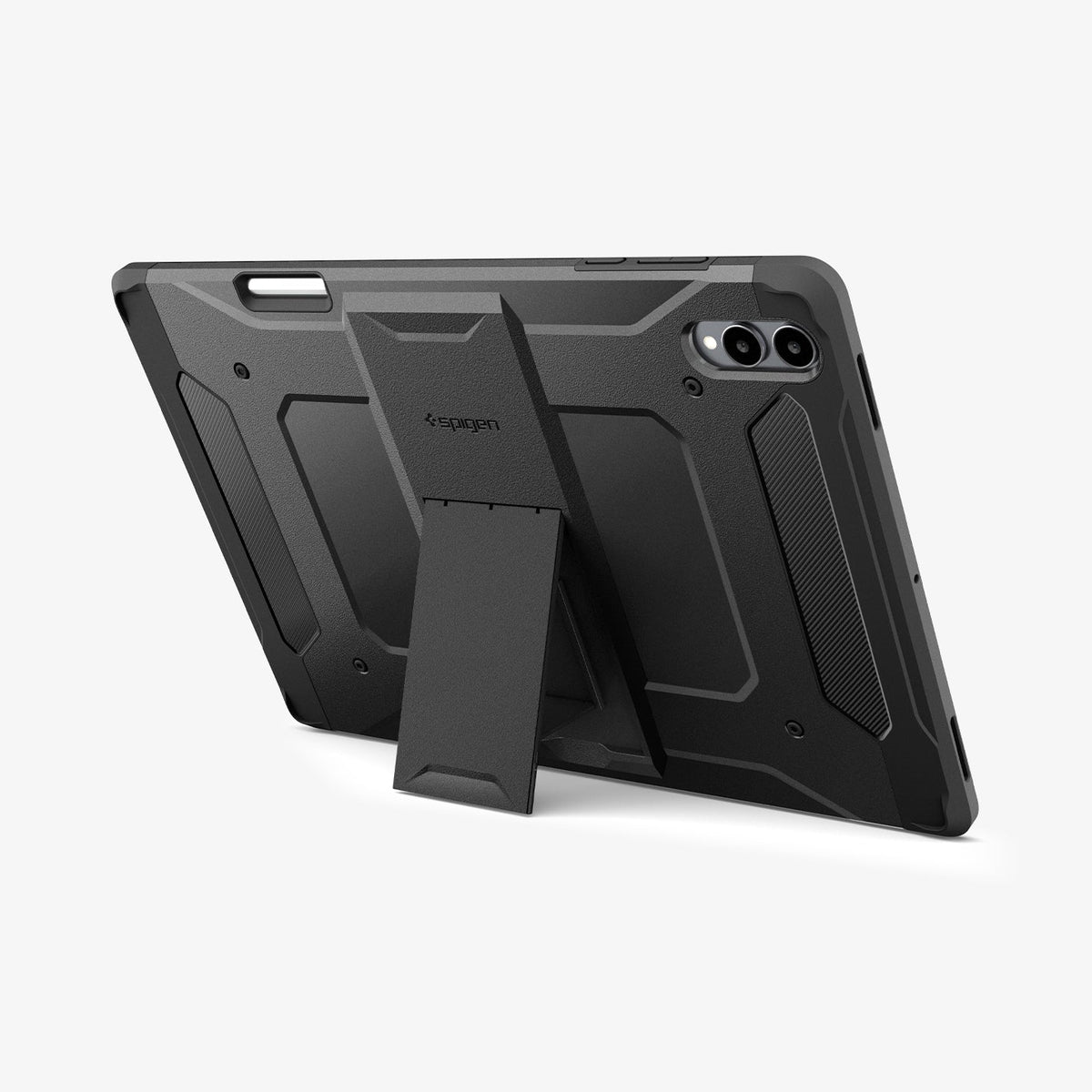 ACS10218 - Galaxy Tab S11 Ultra Series Tough Armor Pro showing the back with device propped up by built in kickstand