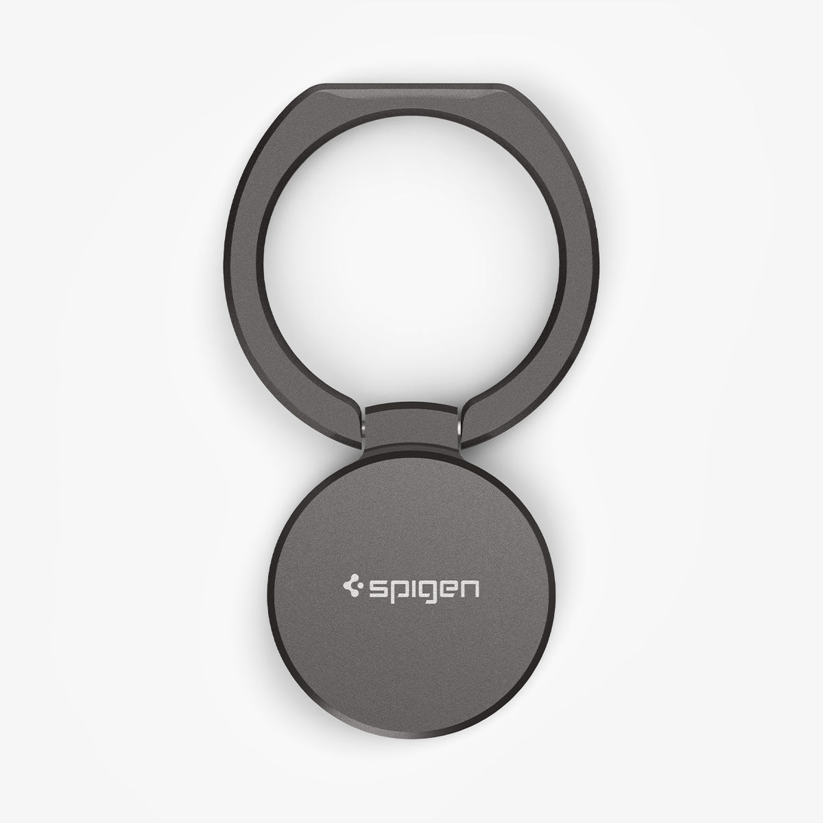 000SR24433 - Style Ring 360 in gunmetal showing the ring laid out flat