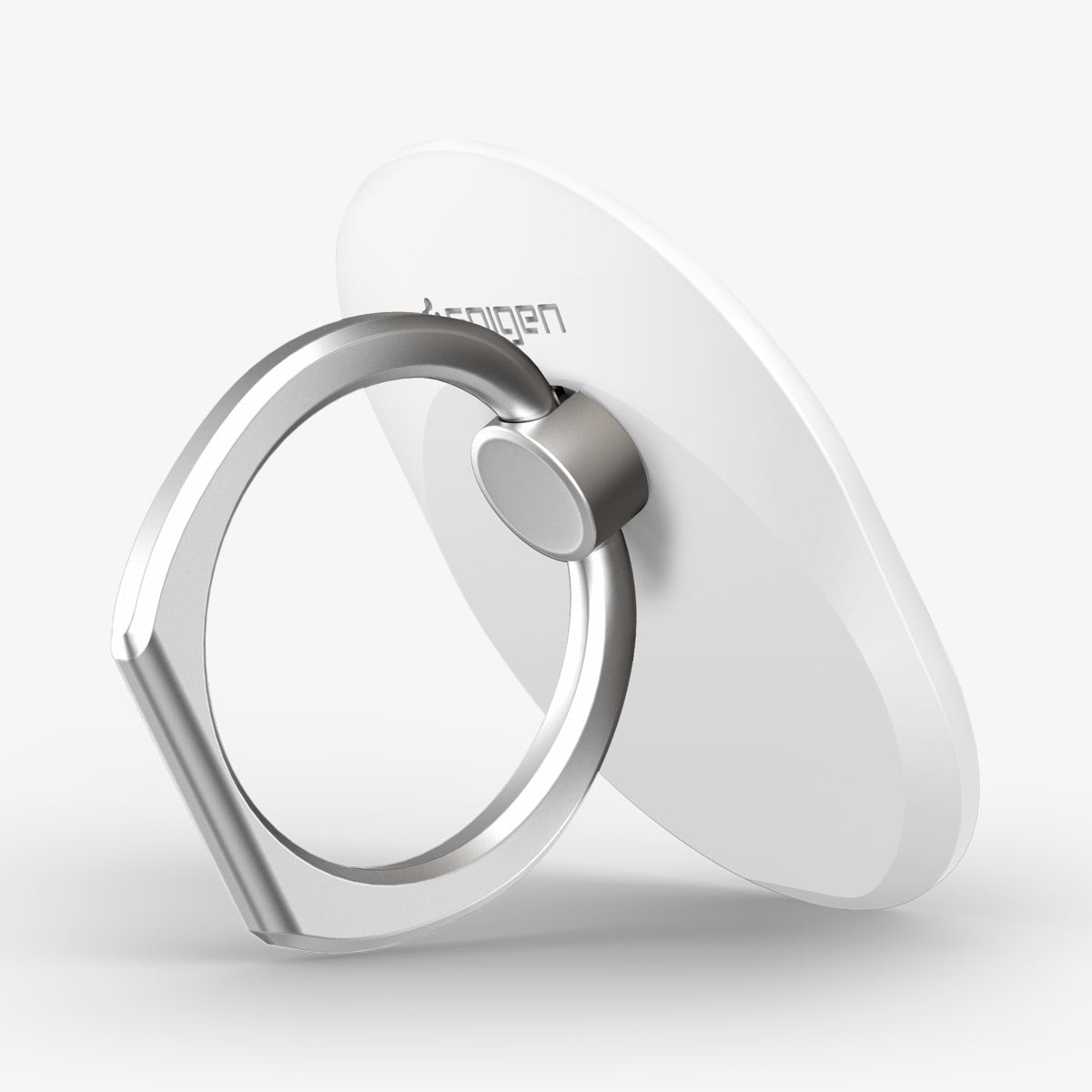 SGP11760 - Style Ring in white showing the front and side propped up by ring